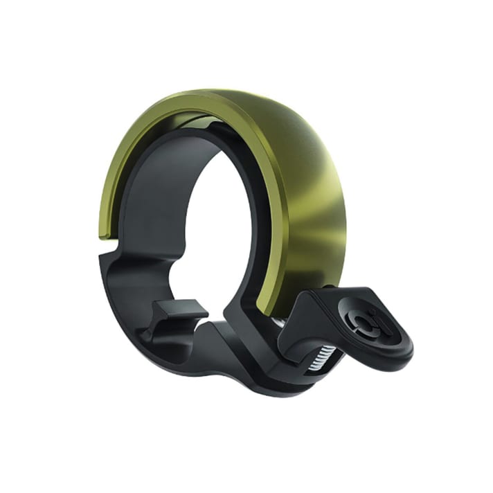   With an improved hammer and new spring, the <a href="https://www.awin1.com/cread.php?awinmid=11768&awinaffid=471469&clickref=B+Knog+Oi&ued=https%3A%2F%2Fwww.rosebikes.de%2Fknog-oi-v2-fahrradklingel-2702061%3Fproduct_shape%3Dolive" target="_blank" rel="noopener noreferrer nofollow">Knog Oi</a> * is now finally loud. Approx. 20,00 Euro.