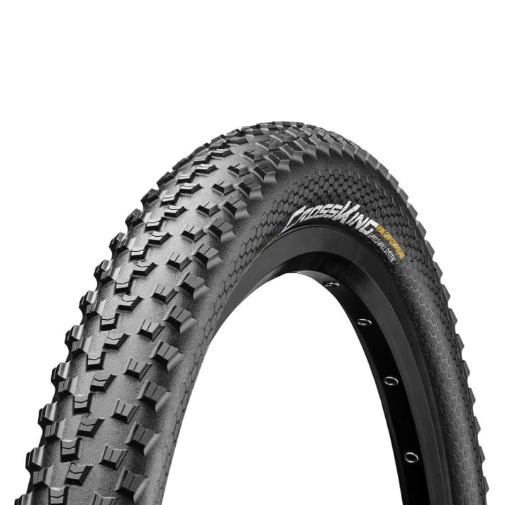   The difference to the expensive Conti model with Black Chilli compound is surprisingly small - as our last <a href="https://www.bike-magazin.de/komponenten/reifen_schlaeuche/test-2020-mountainbike-allround-reifen" target="_blank" rel="noopener noreferrer nofollow">tire test</a> showed. Rolling resistance and weight are also very good. <a href="https://www.awin1.com/cread.php?awinmid=11768&awinaffid=471469&clickref=B+Continental+Cross+King+ShieldWall&ued=https%3A%2F%2Fwww.rosebikes.de%2Fcontinental-cross-king-shieldwall-mtb-faltreifen-2673701" target="_blank" rel="noopener noreferrer nofollow">The Continental Cross King ShieldWall is currently on offer at Rose for 14.29 euros instead of 29.90 euros</a> *.