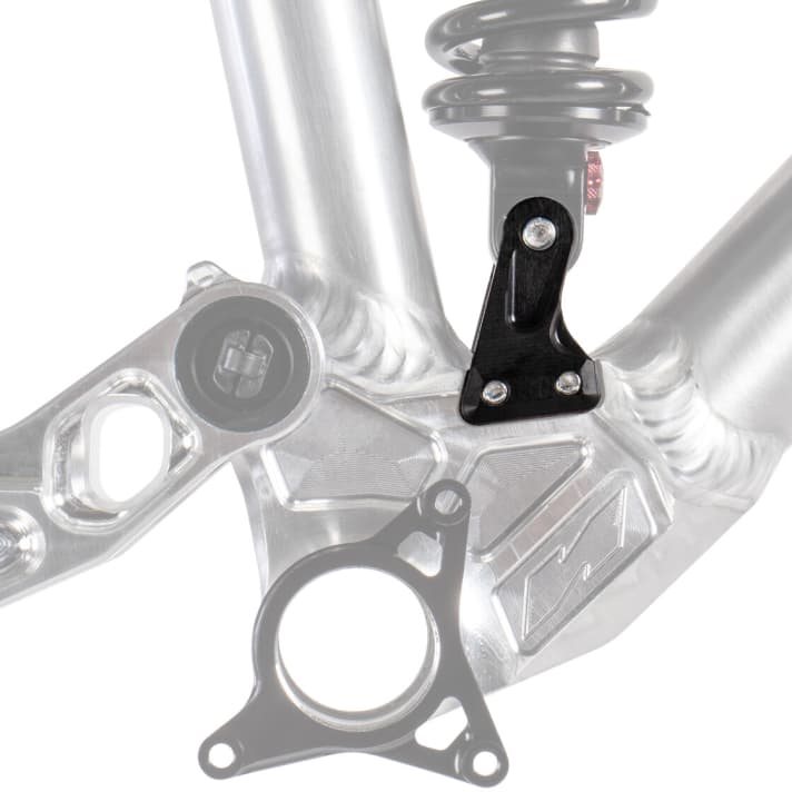   Nicolai offers two different damper mounts for the different damper types (air and steel spring). These are designed to compensate for the different spring characteristics.