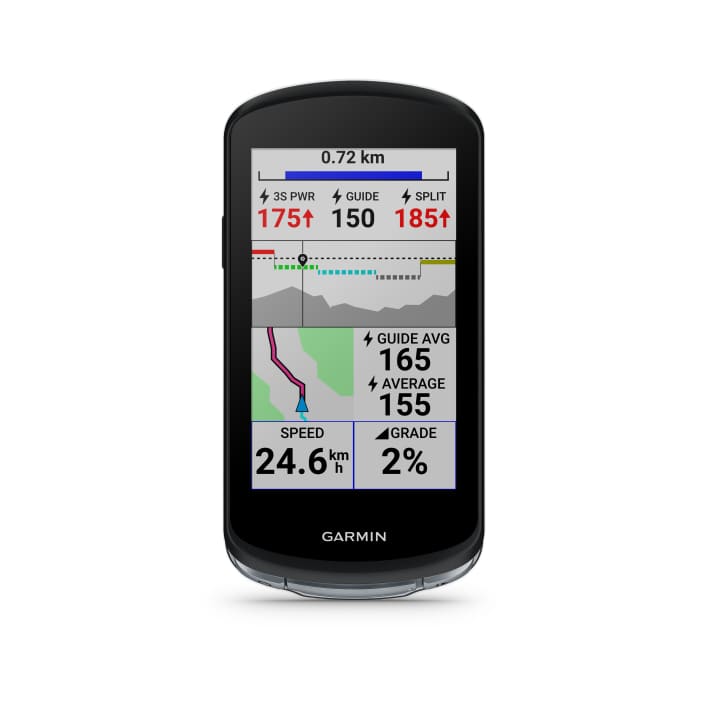 Of interest to bikers who ride with a power meter: the new Power Guide function in the Edge 1040.