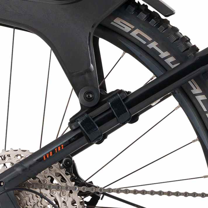 Silicone-coated Velcro strips ensure a stable hold on the frame.