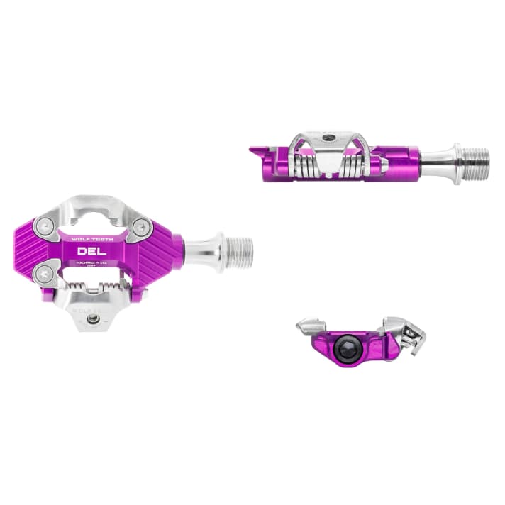 The one-sided entry saves weight on the DEL pedals.