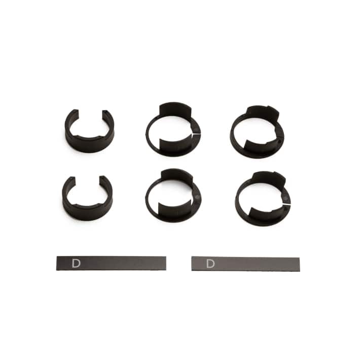 Mit diesen Adapeter-Stücken sind die integrierten Guardin-Handguards mit allen Lock-On-Griffen von den folgenden Herstellern kompatibel: DMR, One Up Components, Diety, PNW, Wolf Tooth, Race Face, WTB, Peaty, ODI, Lizard Skins, Sensus, Ergon GA, Ergon GFR1, Ergon GD1, Ergon GE, SQ Lab