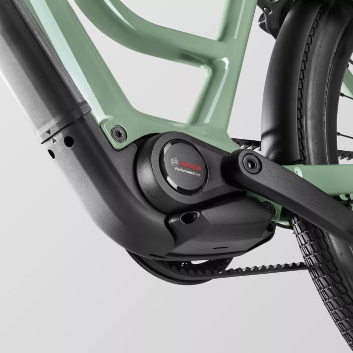 Bosch power on board the Canyon Citylite:ON. In Eco mode, the 400 Wh battery will take you around 85 kilometres.