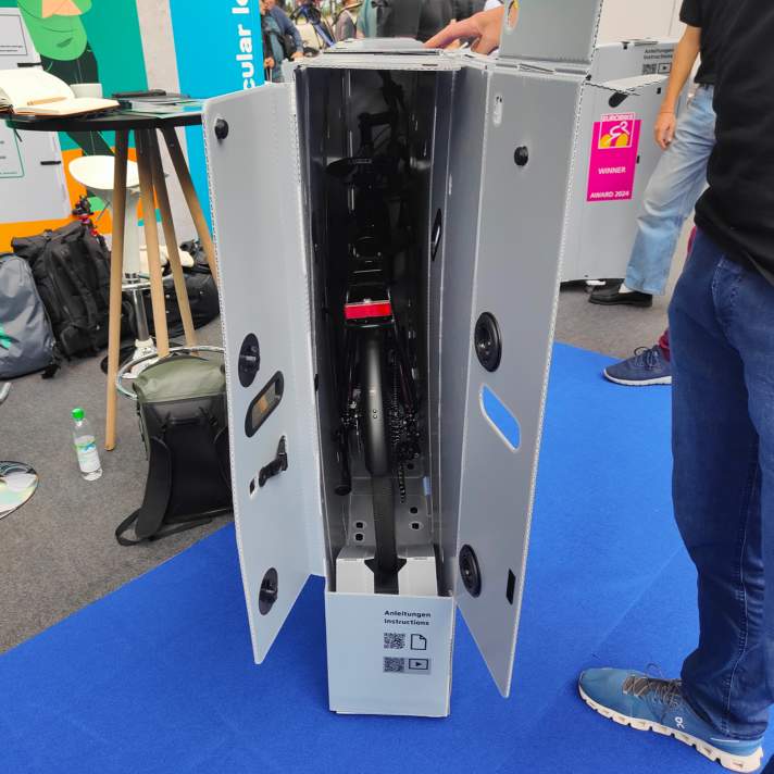 According to the manufacturer, the packaging should also do significantly less damage to the paintwork or parts of a bike than cardboard.