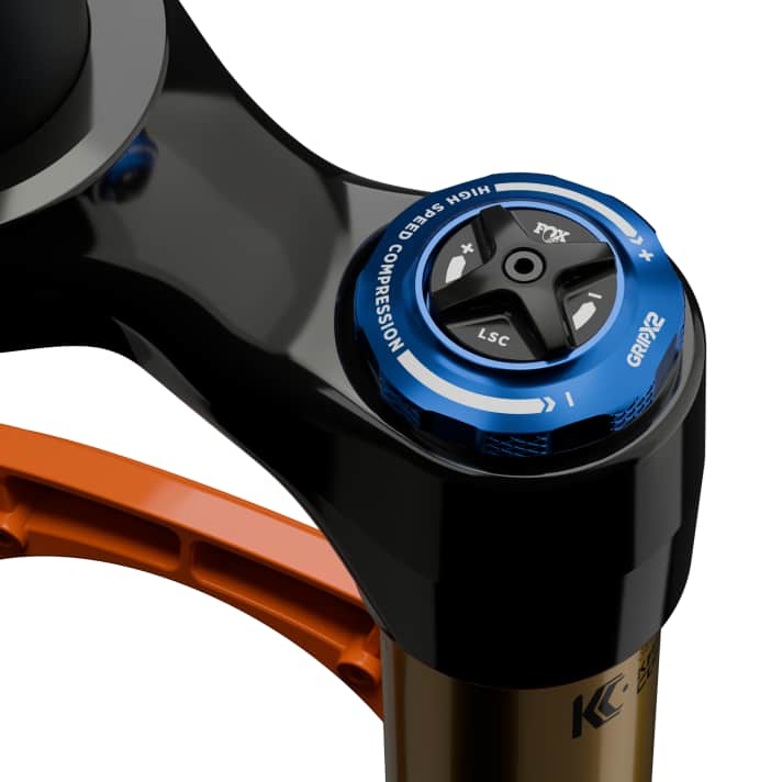 Klick Klick... fühlst du es? Hier mit Grip X2 Kartusche. Die Fox hält gewohnt viele Klicks parat für Tech-Fans.