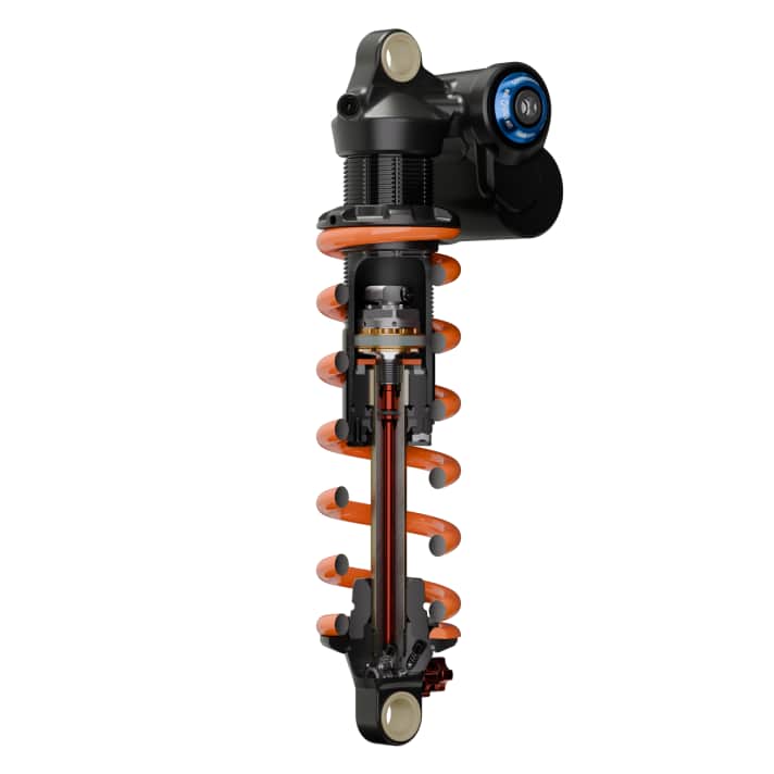 The inner workings of the steel spring version.