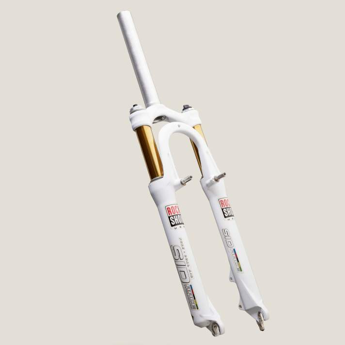 Moment mal: Güldene Standrohre an einer Rockshox Gabel? Ja, 2002 gab’s das auch mal bei der Rockshox SID.