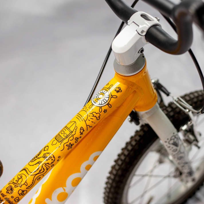 Die stylishen Schutzfolien von Riesel Design bewahren des Bike nicht nur vor Kratzern sondern peppen gleichzeitig auch noch den Rahmen auf