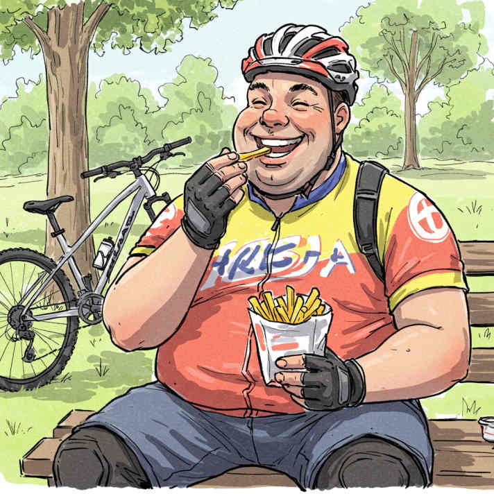 Not all fats have to be taboo for cyclists. However, our expert advises against chips with mayo.