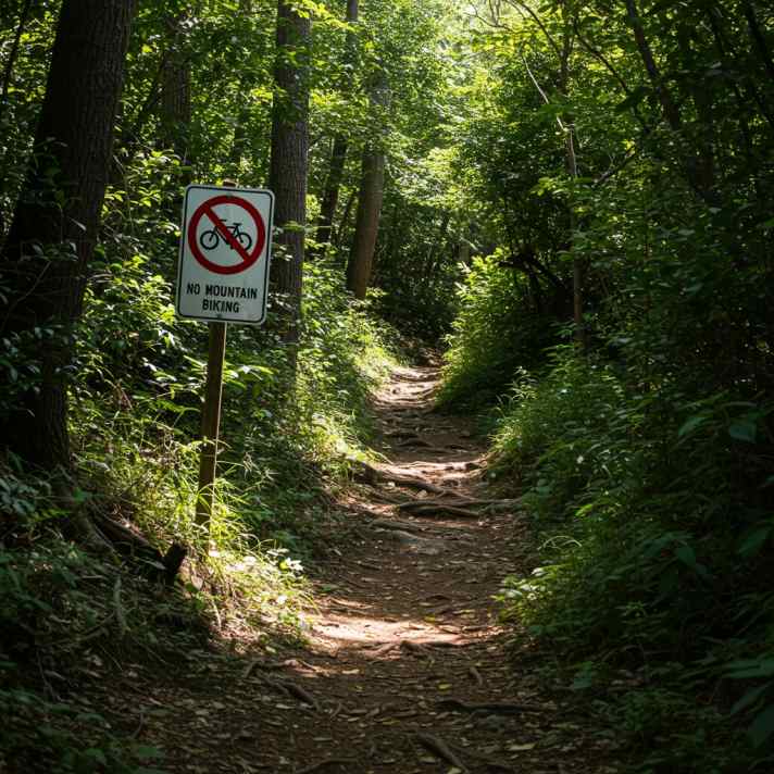 Such trails define the activity of mountain biking. In the district of Miesbach, using them by bike could soon become a criminal offence.