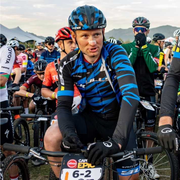 Urs Huber beim Cape Epic 2024. Der Profi war auf der ganz großen Marathon-Bühne sehr erfolgreich.