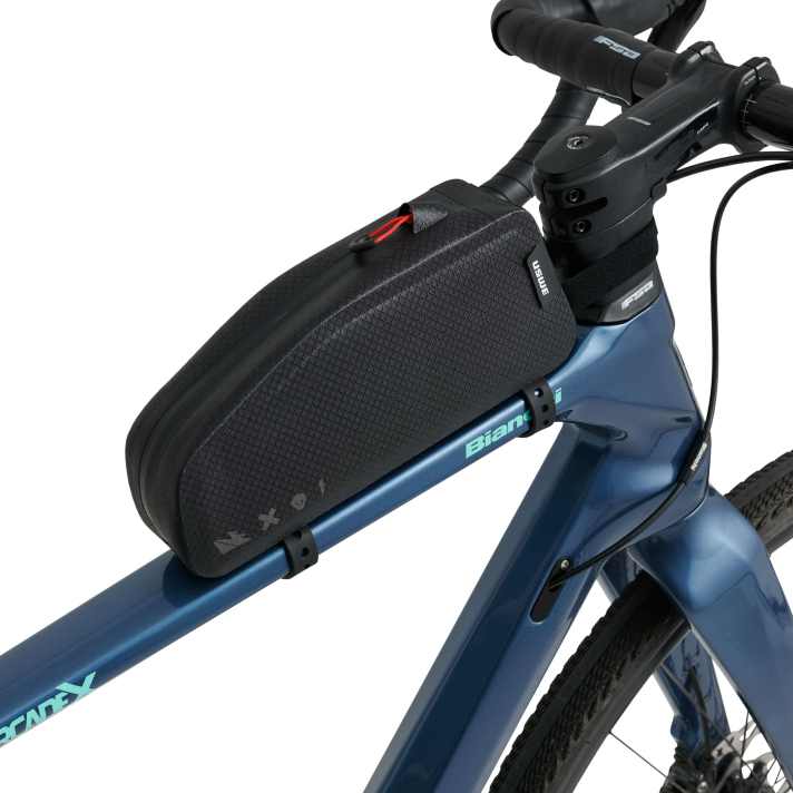 USWE top tube bag with zip: 104 g / 1.2 l / 59 Euro