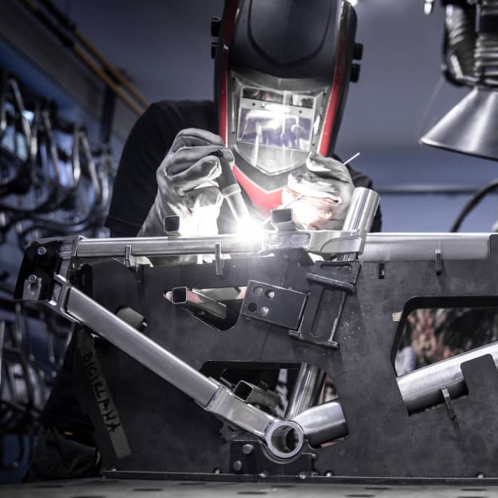 Like here at XPro in Bosnia-Herzegovina, some bike companies manufacture their mountain bike frames in Europe.