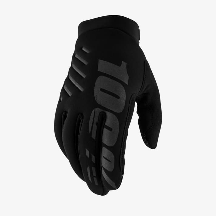Available in various colours: The 100% Brisker Glove. The back of the hand is covered with an insulating, water- and wind-repellent softshell layer.