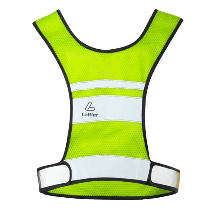 Lightweight and breathable reflective waistcoat in neon yellow