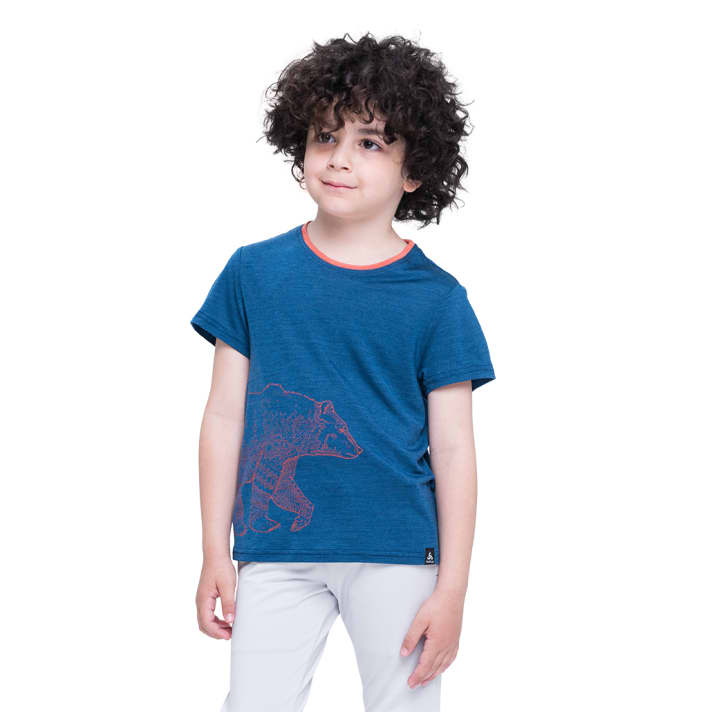 Das Concord Funktionsshirt ist aus Merinowolle gefertigt, feuchtigkeitsableitend und thermoregulierend. Daher kommt es am besten an aktiven Tagen zum Einsatz. Preis: 39,95 Euro >> <a href="https://www.awin1.com/cread.php?awinmid=14586&awinaffid=471469&clickref=MYB+Odlo+Concord+Merino+Print+T-Shirt&ued=https%3A%2F%2Fwww.odlo.com%2Fde%2Fde%2Fweact-kinderkollektion-concord-merino-t-shirt-mit-print-595409.html" target="_blank" rel="noopener noreferrer">hier erhältlich</a>*.