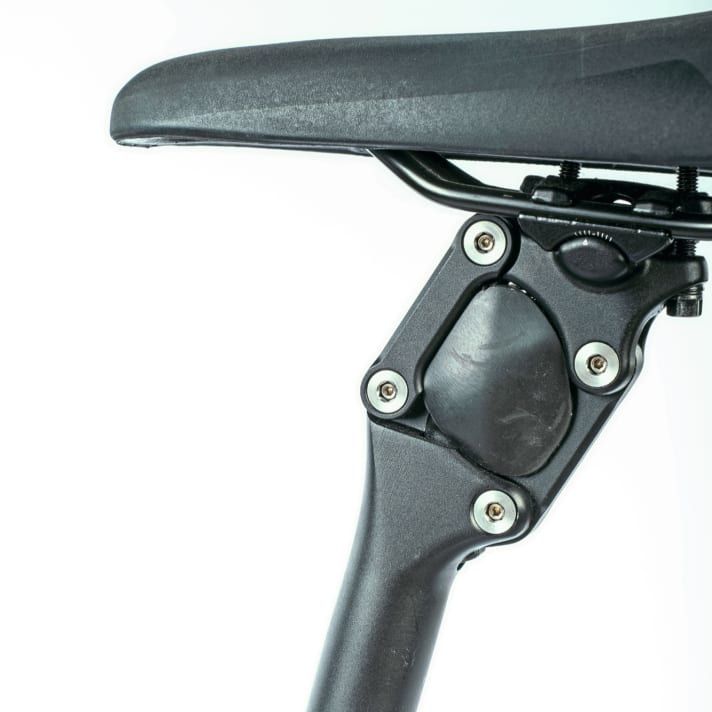 Bietet hohen Komfort: Parallelogramm-Sattelstütze am Cannondale