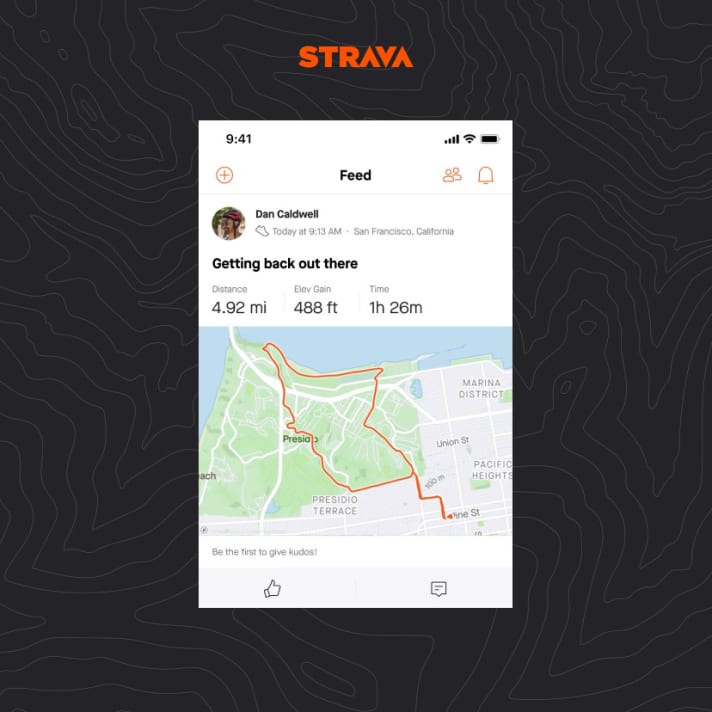 Affichage de la position Strava