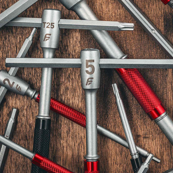The high-quality T spanners are a real asset to any screwdriver's workshop