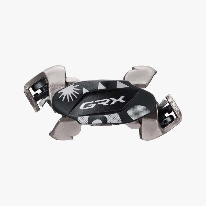 The new Shimano GRX SPD pedals in the "United in Gravel" design