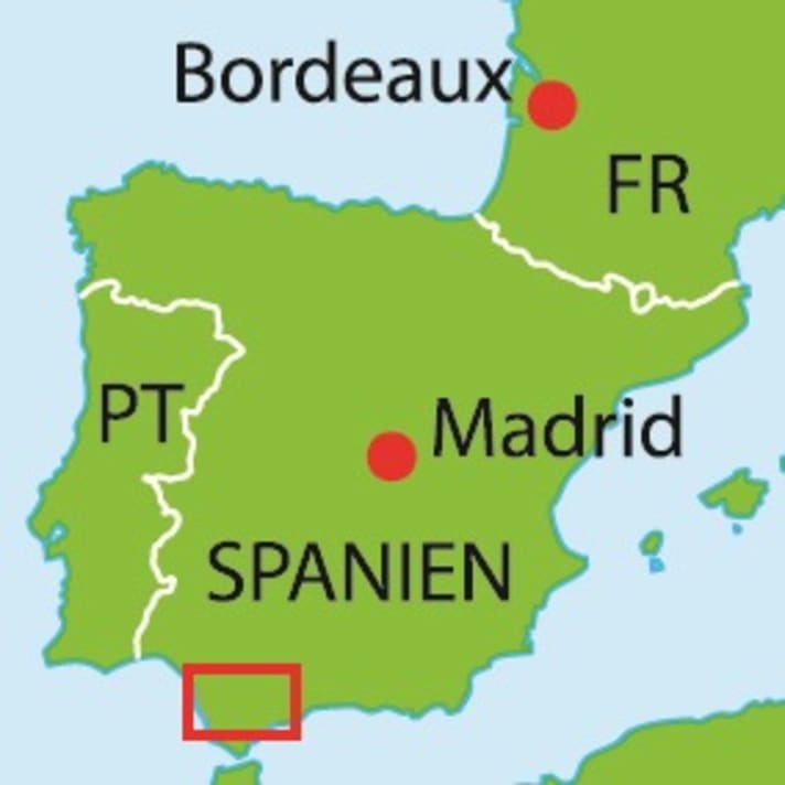 Karte Hier ist Andalusien