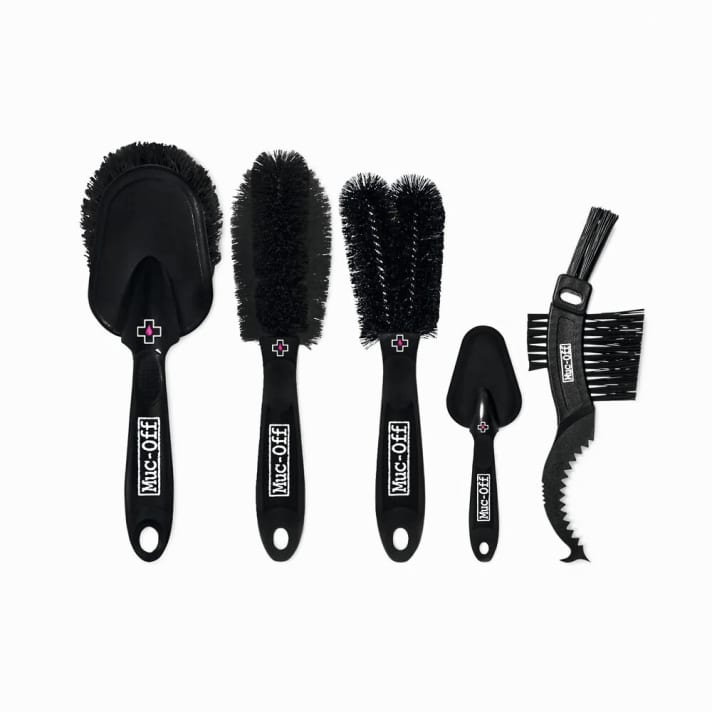 Set de brosses de Muc-Off, prix : 30 euros