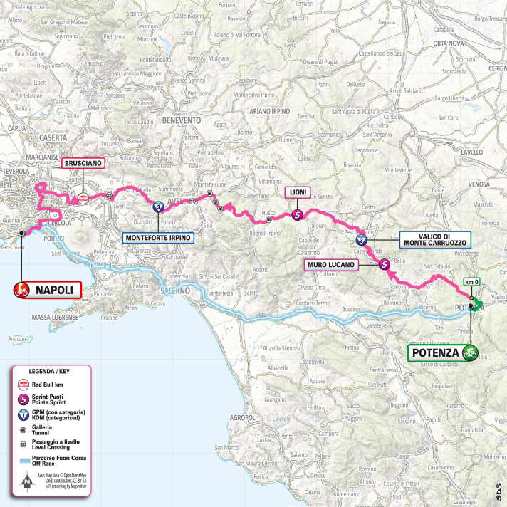 La 6e étape sur la carte