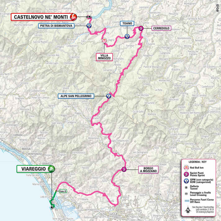 La 11e étape sur la carte