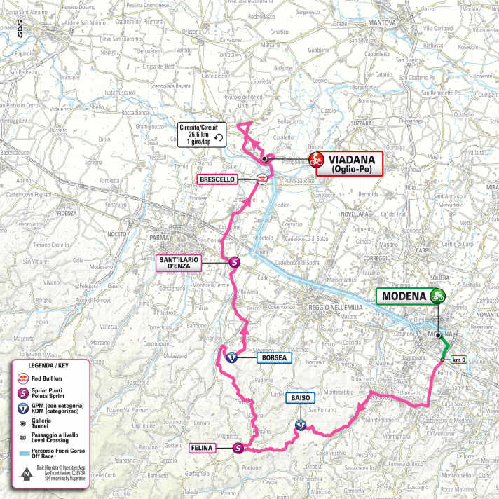 Die 12. Etappe auf der Karte