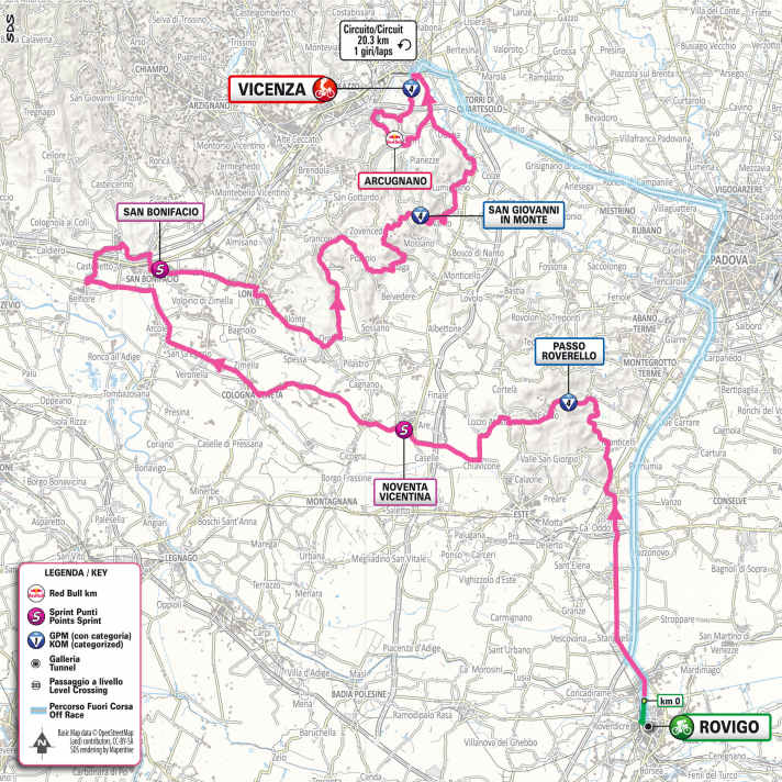La 13e étape sur la carte