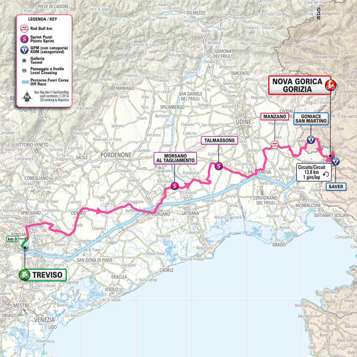 The 14th stage on the map