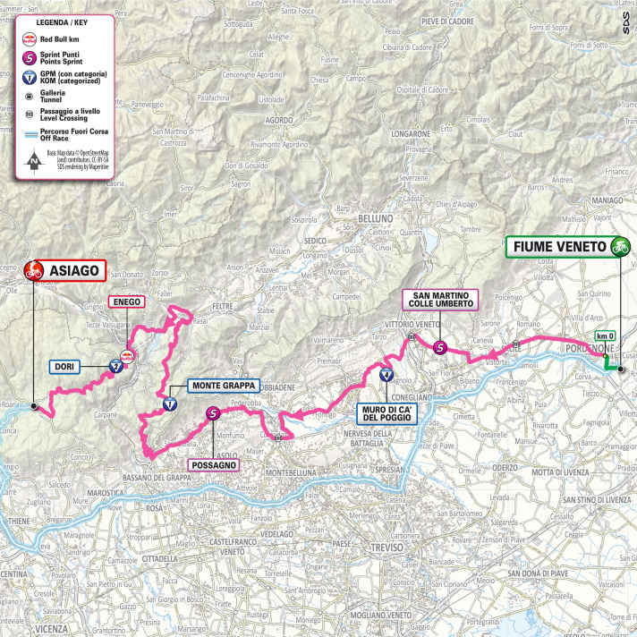 The 15th stage on the map