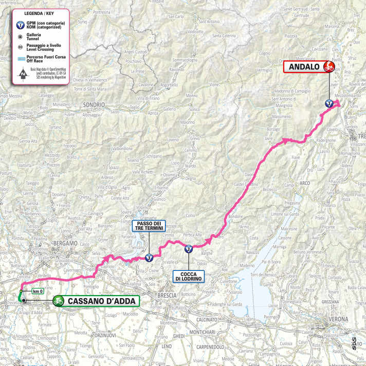 The map of the 17th stage