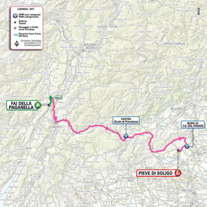 The map of the 1st stage