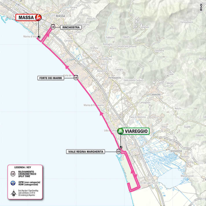 Die Strecke der 10. Etappe des Giro d’Italia 2026