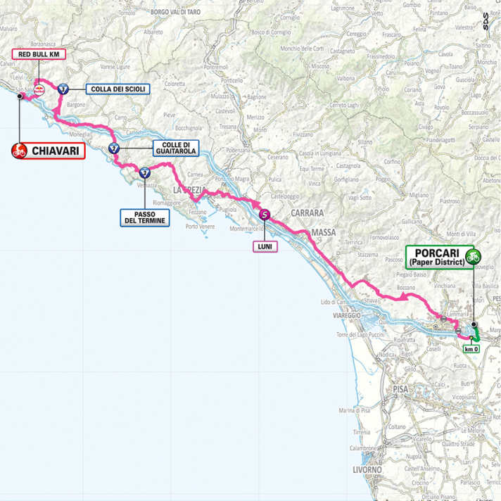Die Strecke der 11. Etappe des Giro d’Italia 2026