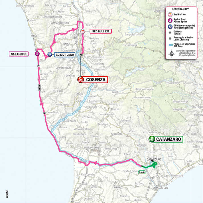 Le parcours de la 4e étape du Giro d'Italia 2026
