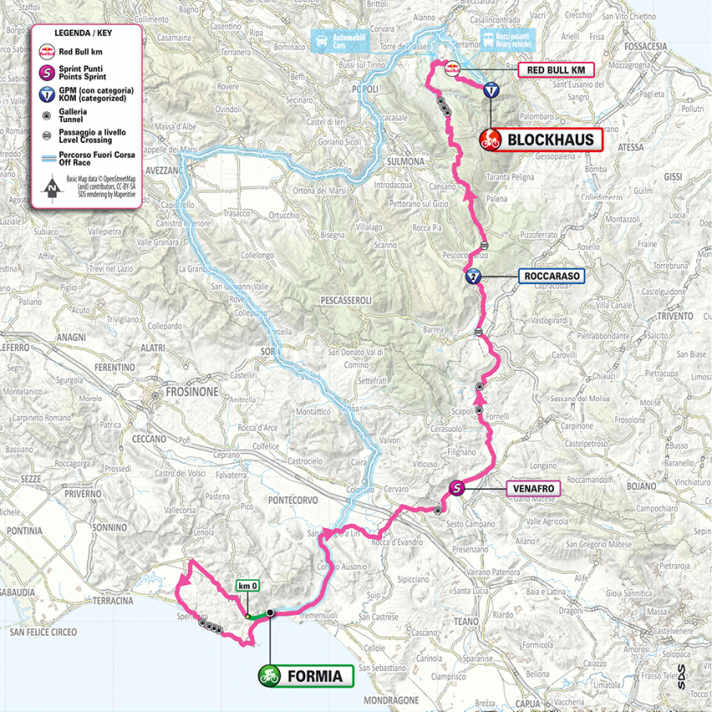 Die Strecke der 7. Etappe des Giro d’Italia 2026