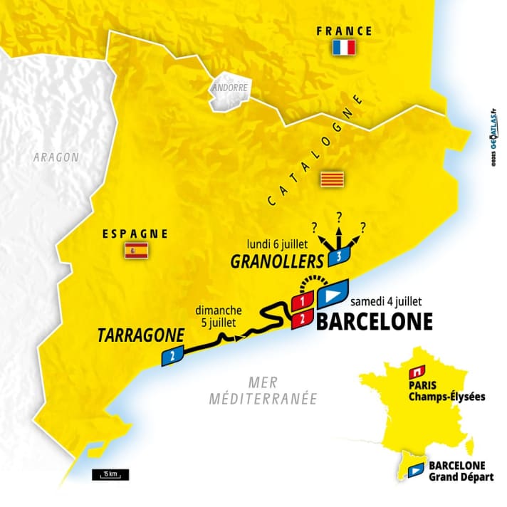 Le Grand Départ 2026 sur la carte