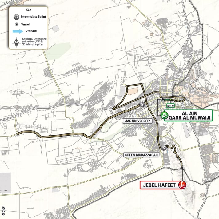 3e étape | samedi 8 février | Al Ain Qasr Al Muwaiji - Jebel Hafeet | 152 kilomètres