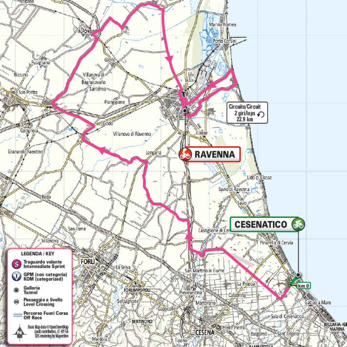 The 1st stage on the map