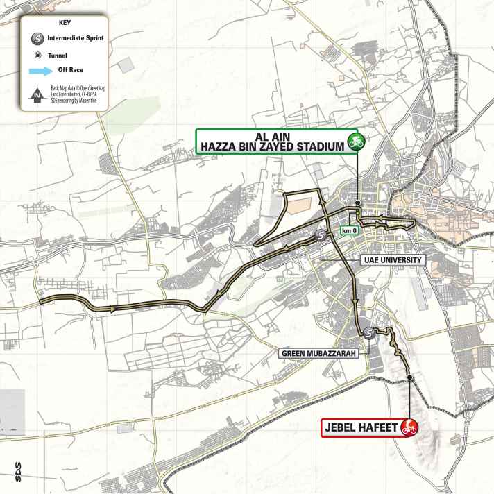 La 4e étape de l'UAE Tour Women 2026 sur la carte