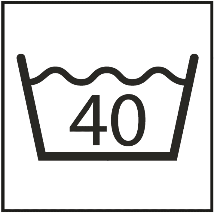   The tub stands for the wash programme, the number for the wash temperature. One line under the tub means: gentle wash and spin, two lines: very gentle wash without spin.