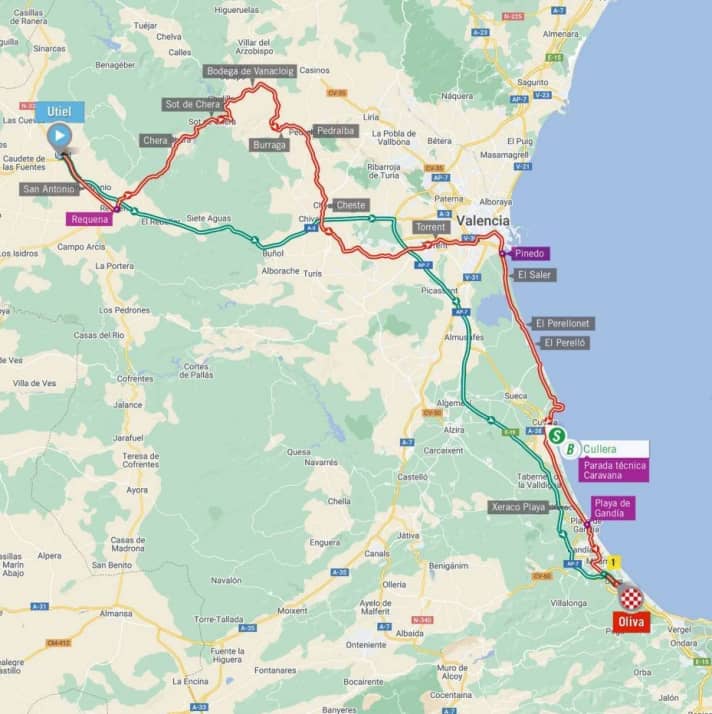 The map view of stage 7