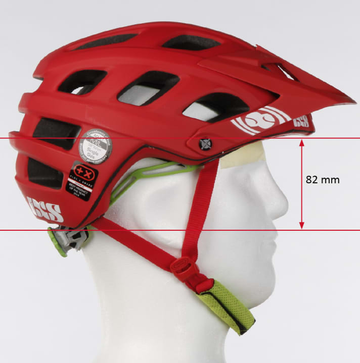 The shell of the IXS helmet reaches extremely far down at the neck.