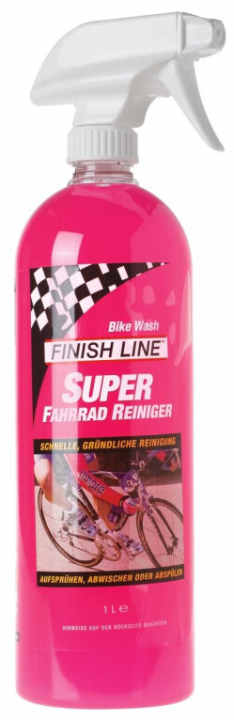   Testing the Super Bike Wash cleaner from Finish Line.