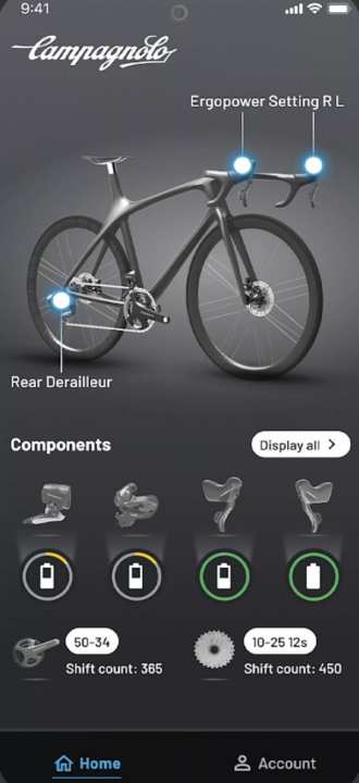 The apps for the drivetrain: Campagnolo MyCampy 3.0