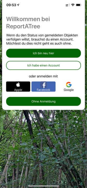   Relativ neu in den App-Stores: die Warn-App ReportATree für Biker.