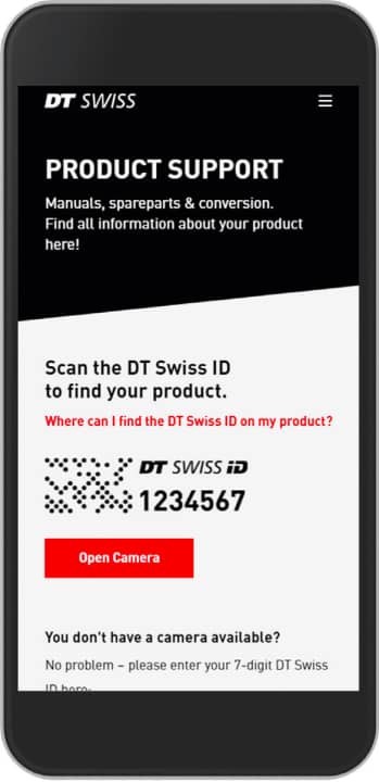   Scan the code on the wheel and you know which spare parts you need if something is faulty.